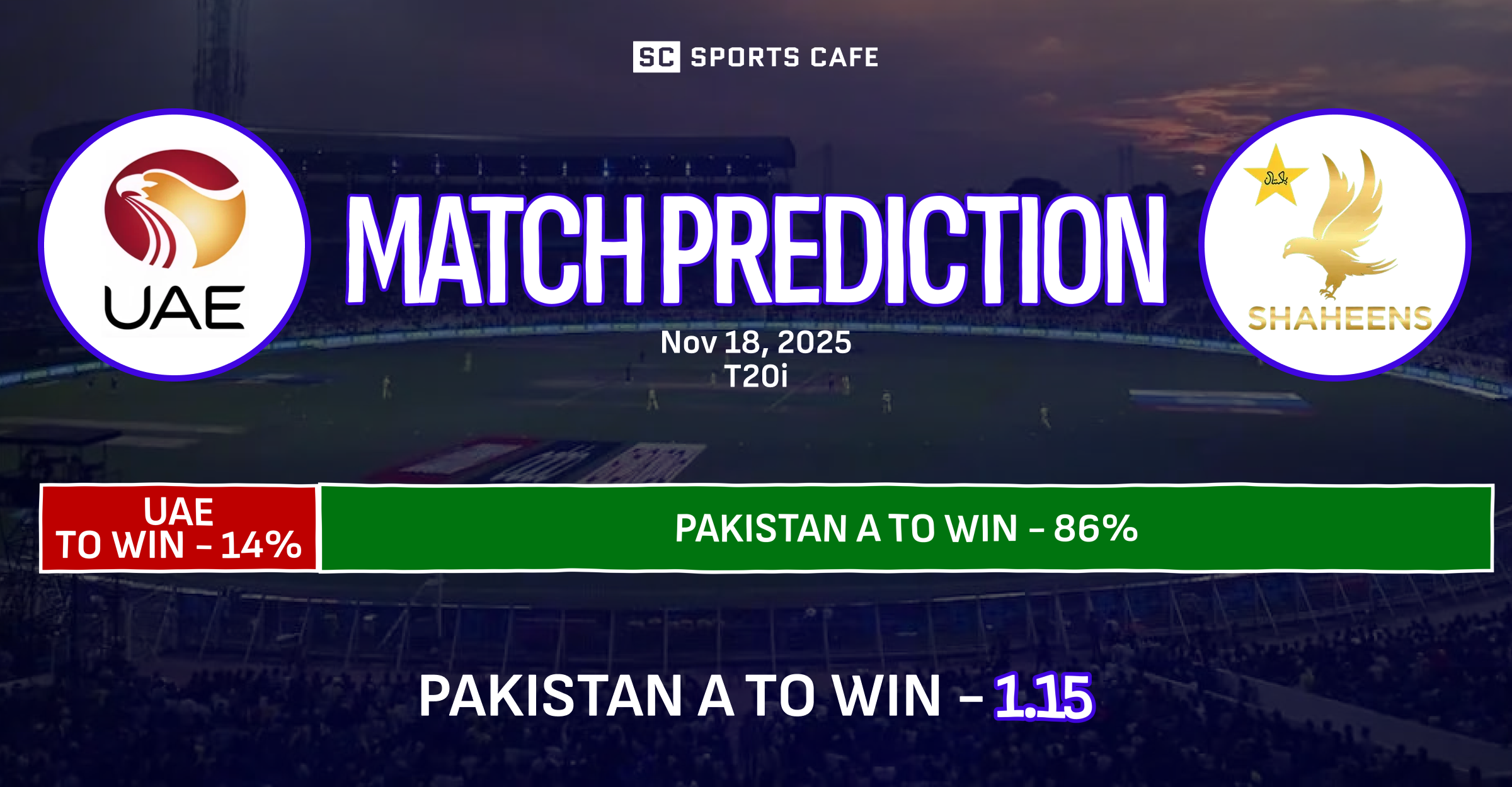 United Arab Emirates vs Pakistan A